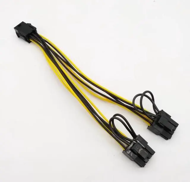 Alt view image 3 of 3 - Adapter PCI-E 6 Pin To Dual 6+2 Pin 8 Pin Power Splitter Graphics Card  for Mining Farm Video Card Gpu for Riser Extension Cable
