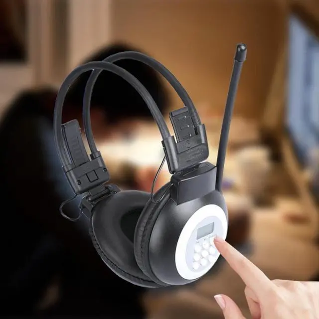 Alt view image 2 of 3 - HRD-308S Wireless Headset Stylish Soft Wireless Headphone 50-108MHz Foldable Stereo Headset for Notebook