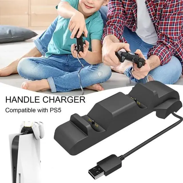 Alt view image 3 of 3 - Charging Stand Stable Output Overvoltage Protection Portable Fast Charging Dual Game Controller Charging Dock for PS5