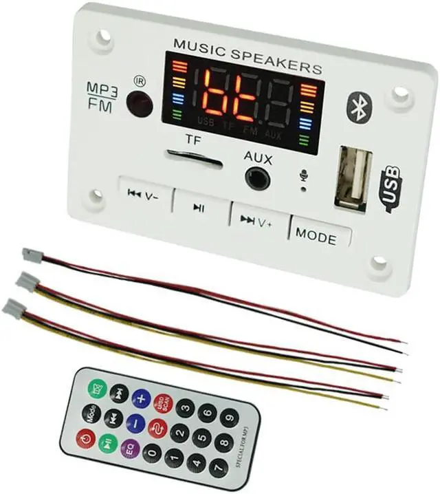 Alt view image 3 of 3 - Bluetooth 5.0 MP3 Decoder Decoding Board Module 12v Car USB MP3 Player WMA WAV TF Card Slot / USB / FM Remote Board Module