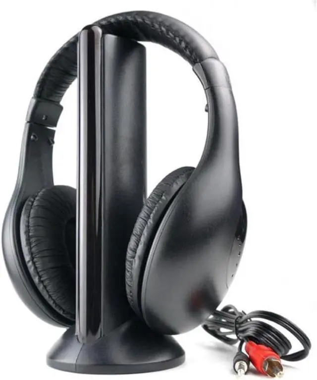 Main image of 5 in 1 Hi-Fi FM Radio Wireless Headphones Headsets for TV DVD MP3 CD MP4 PC