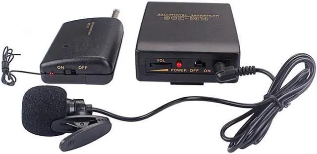 Alt view image 3 of 3 - Wireless Receiver Lapel Collar Clip Mini Mic System Microphone