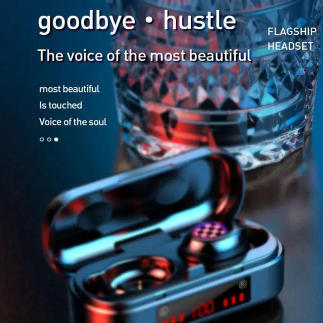 Alt view image 3 of 3 - V7 Mini TWS Bluetooth 5.0 Wireless Rechargeable Earphone HiFi 9D Stereo Earbuds