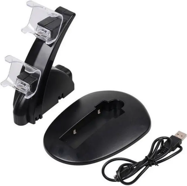 Alt view image 3 of 3 - Double Charging Charger Dual USB Charge Dock For Sony Playstation 4 Controller Gamepad Handle Cradle For PS4 Games Accessories