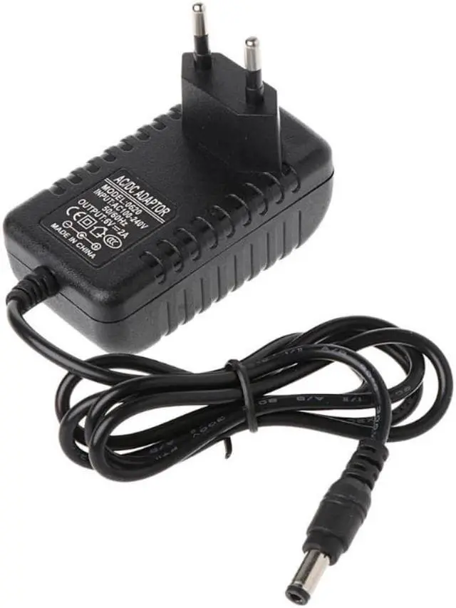 Main image of DC 6V 2A Power Supply Adapter 50/60HZ EU Plug Power Cord, AC 100-240V to DC 6V 2A Switching Transformer Jack 7.5 x 3cm
