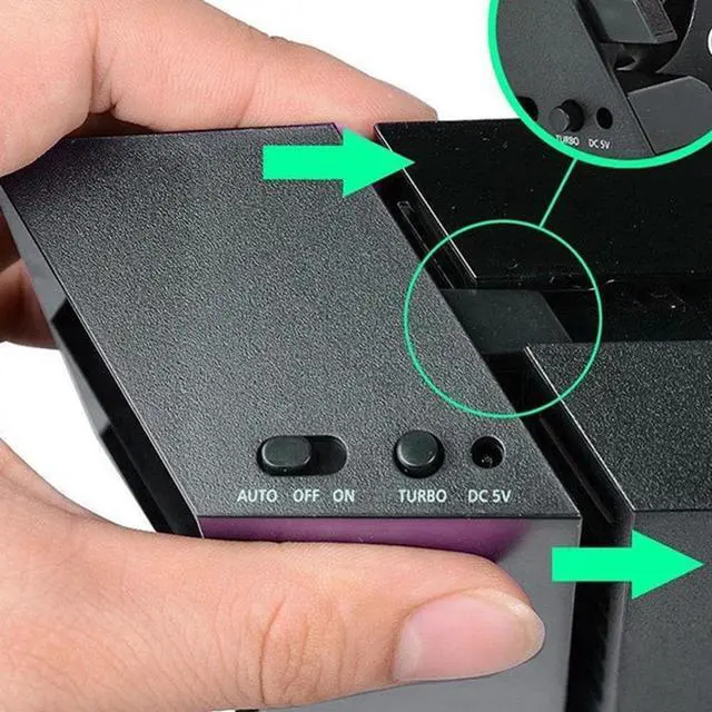 Alt view image 2 of 3 - PS4 USB Super Cooling Fan Console Cooler External Smart Turbo Temperature Control for Sony Playstation 4 for PS4 Console