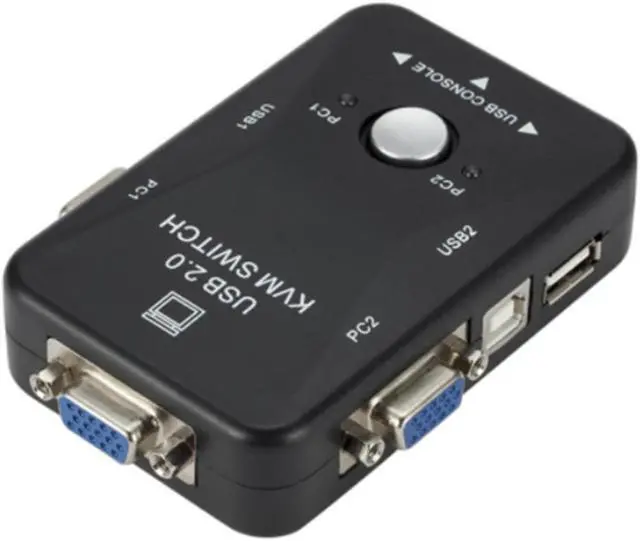 Alt view image 2 of 3 - USB KVM Switch 2 Port VGA SVGA Switch Box USB 2.0 KVM Mouse Switcher Keyboard 1920*1440 Vga Splitter Box Sharing Switch