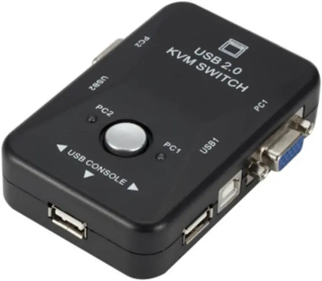 Main image of USB KVM Switch 2 Port VGA SVGA Switch Box USB 2.0 KVM Mouse Switcher Keyboard 1920*1440 Vga Splitter Box Sharing Switch