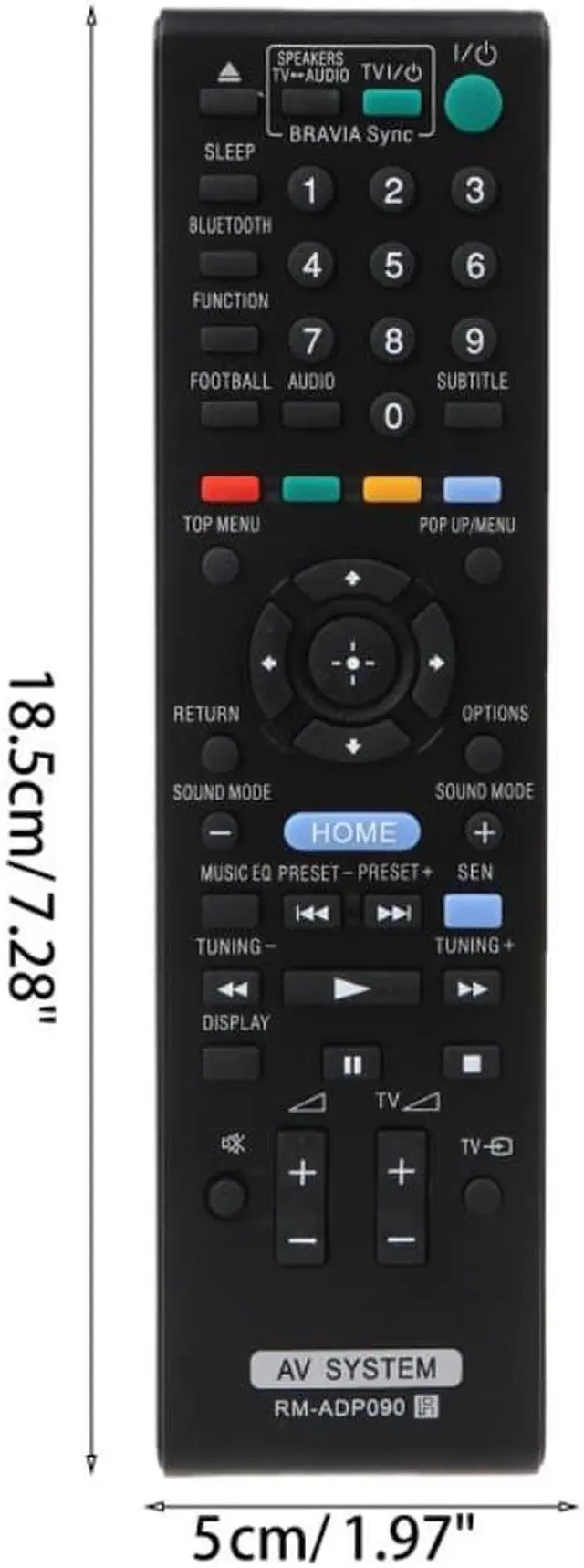Alt view image 2 of 3 - Light Weight White Remote Control AV System Player Controller RM ADP090 Fit for SonyBD-E280 HBD-T79 HBD-E2100 DBD-E3100
