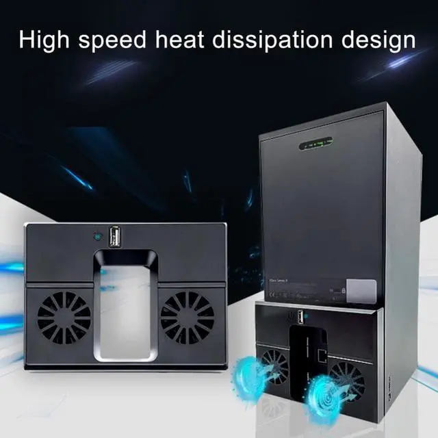 Alt view image 2 of 3 - High-quality Cooler Fan Ergonomic Low Noise Reliable Vertical Game Console Cooler Radiator for Xbox Series X