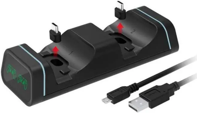 Main image of Game Console Gamepad Handles Dual Charging Base with Indicator Light for PS5