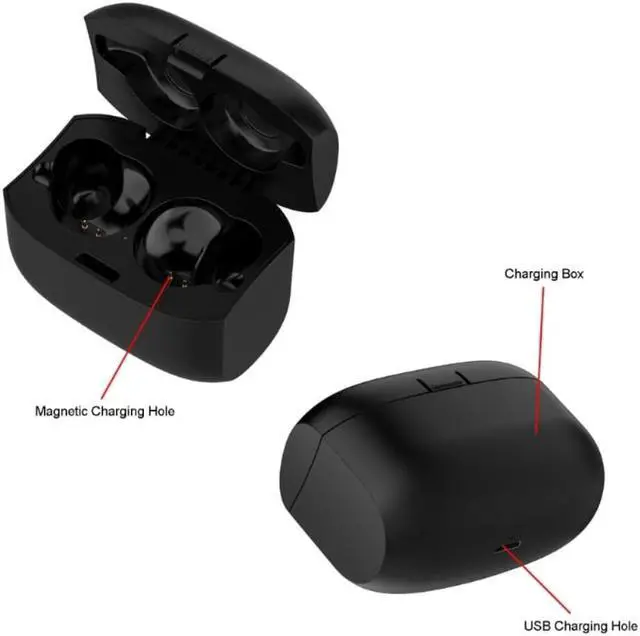Alt view image 3 of 3 - Wireless Bluetooth-compatible Earphones Charging  Suitable for JABRA Elite 65t Earbuds Headphone 160mAh Charger Box