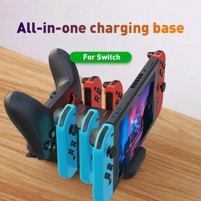 Alt view image 2 of 3 - 6 in 1 Game Console Gamepad Handles Charging Base Adapter for Switch Joycon