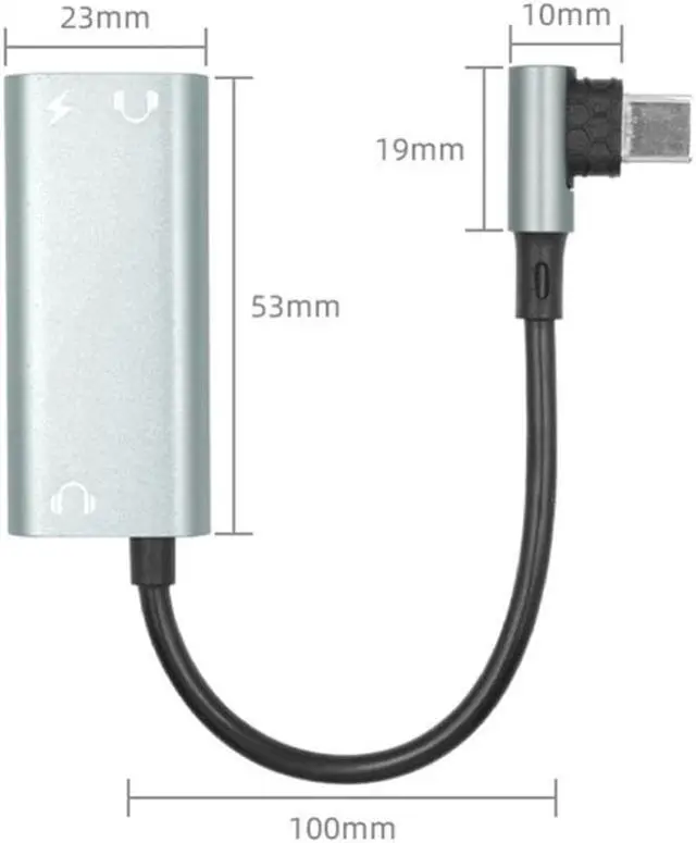 Alt view image 3 of 3 - 3 In 1 3.5mm USB-C Type-C Headphone Adapter PD3.0 Quick Charging Cable Line