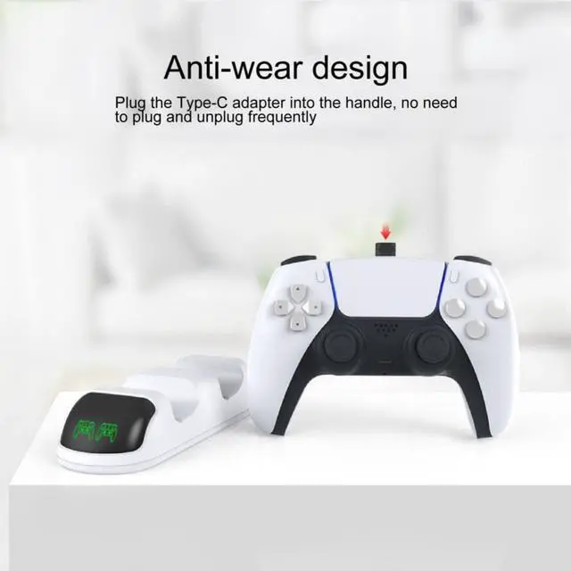 Alt view image 3 of 3 - Dual Ports Gamepad Charging Dock Station Charger Joystick Accessory for PS5
