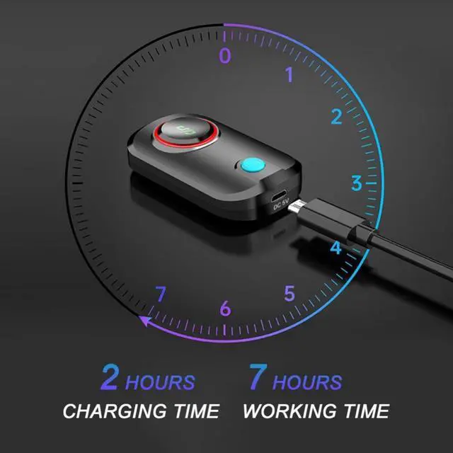 Alt view image 2 of 3 - 2 in 1 Wireless Bluetooth Audio Adapter V5.0 Bluetooth 3.5mm AUX Receiver Transmitter for Cars TVs Speakers