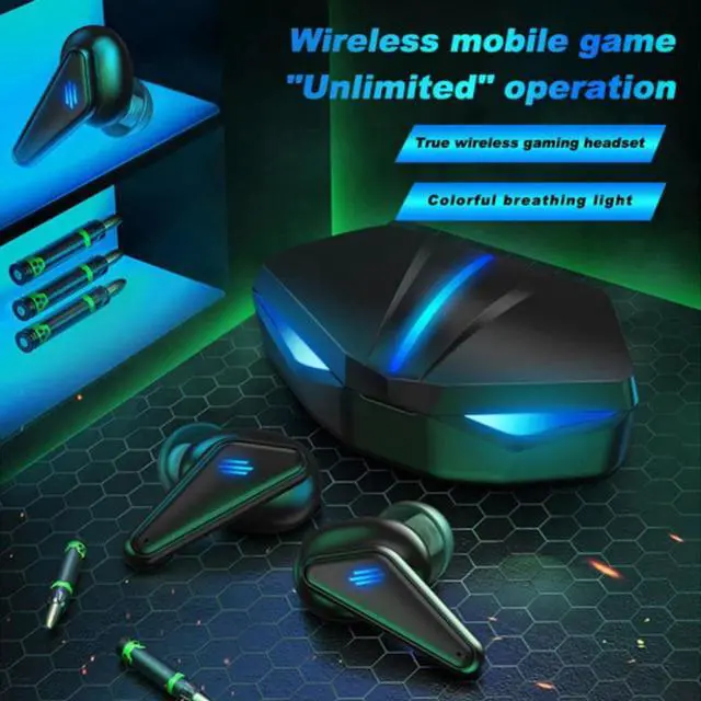 Alt view image 2 of 3 - K55 TWS Earphones Mega Bass Noise Reduction Cool Light Headsets Wireless Bluetooth In-ear Anti-interference Headphones for Sport