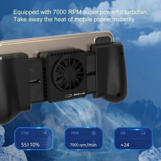 Alt view image 3 of 3 - Phone Cooler Semiconductor Technology Low Noise Accessory Universal Quick Cooling Phone Grip for Live Broadcasting