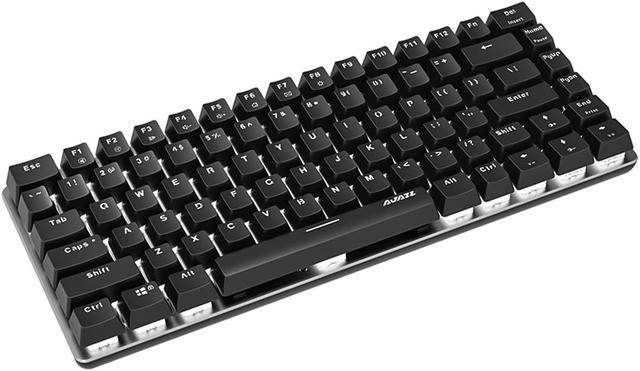 AJAZZ AK33 Mechanical Gaming Keyboard Wired,White Lighting Modes,82 Keys  100% Anti-Ghosting Mechanical Keyboard for Laptop, Windows,MAC, PC Games  and Work, Black Keyboard(Blue Switch) 