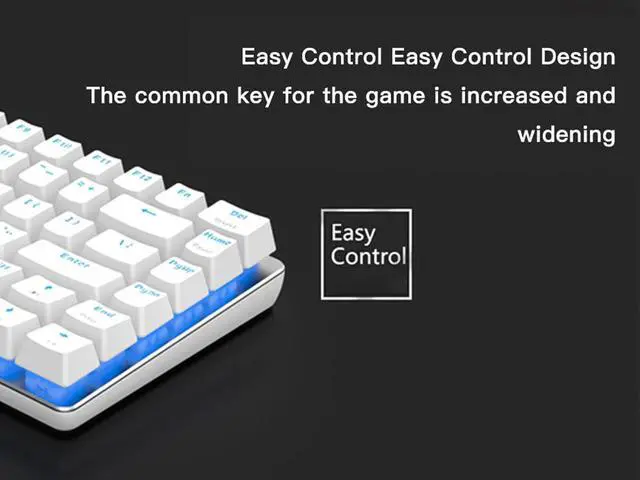 Alt view image 6 of 6 - AJAZZ AK33 Mechanical Gaming Keyboard Wired,White Lighting Modes,82 Keys 100% Anti-Ghosting Mechanical Keyboard for Laptop, Windows,MAC, PC Games and Work, White Keyboard(Red Switch)