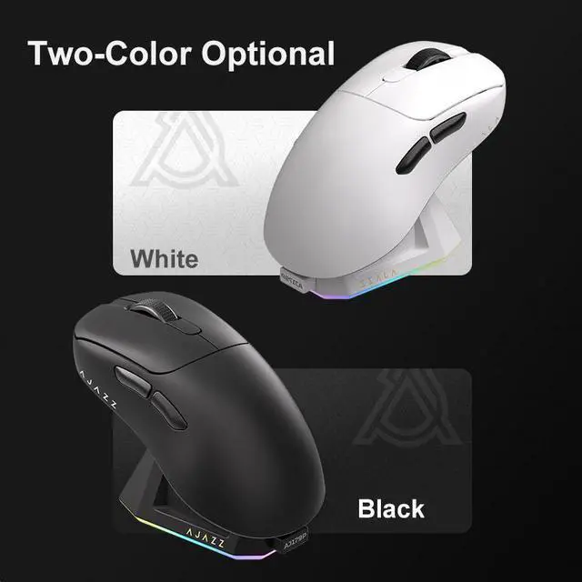 Alt view image 6 of 7 - AJAZZ AJ179 PRO PAW3395 Wired Wireless Gaming Mouse 26000DPI with RGB Charging Base Ergonomic Mouse Lightweight for PC Laptop Orange AJ179APEX-Orange