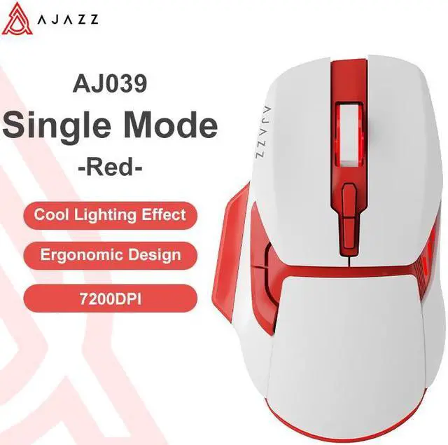Main image of Ajazz AJ039 Wireless Gaming Mouse RGB 7 Buttons Tri-mode Wired Bluetooth Mouse PAW3212 Ergonomic Design for PC Laptop Desktop