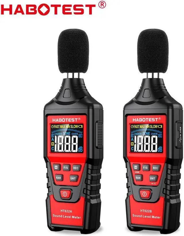 Main image of HABOTEST HT622A Digital Sound Level Meter Noise Meter Logger 30~130dbA Digital dB Meter Noise Measuring Instrument