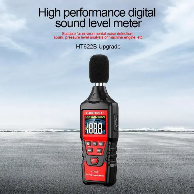Alt view image 3 of 7 - HABOTEST HT622A Digital Sound Level Meter Noise Meter Logger 30~130dbA Digital dB Meter Noise Measuring Instrument