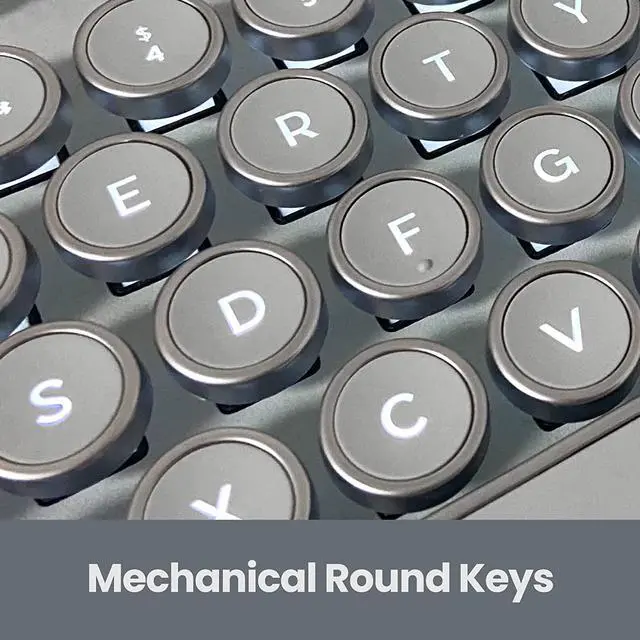 Alt view image 4 of 7 - Azio Retro Compact Keyboard Limited Edition Set - Gaia (MK-RCK-L-08-US)