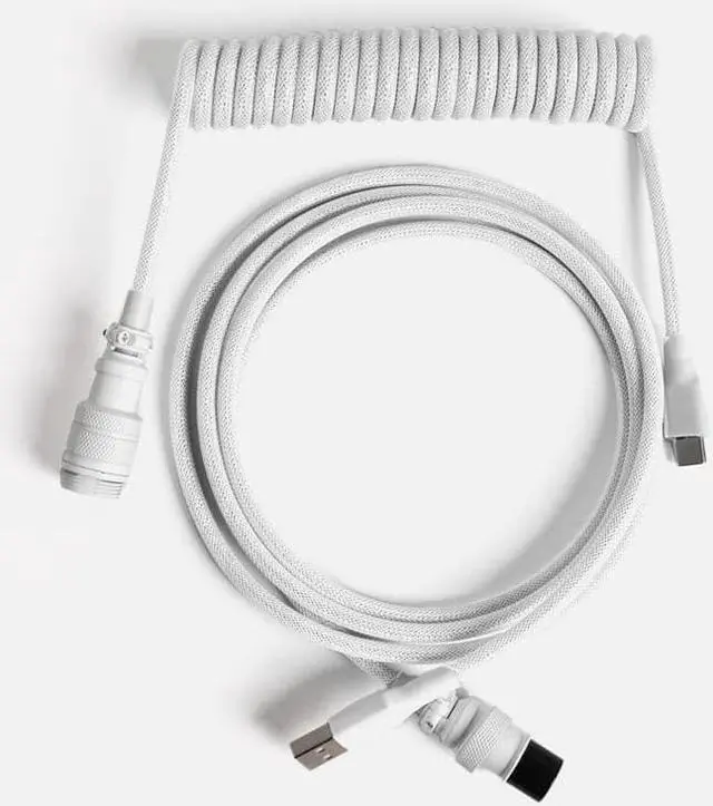 Main image of Azio Custom Mechanical Keyboard USB-C Cable, Ice White (ACD901)