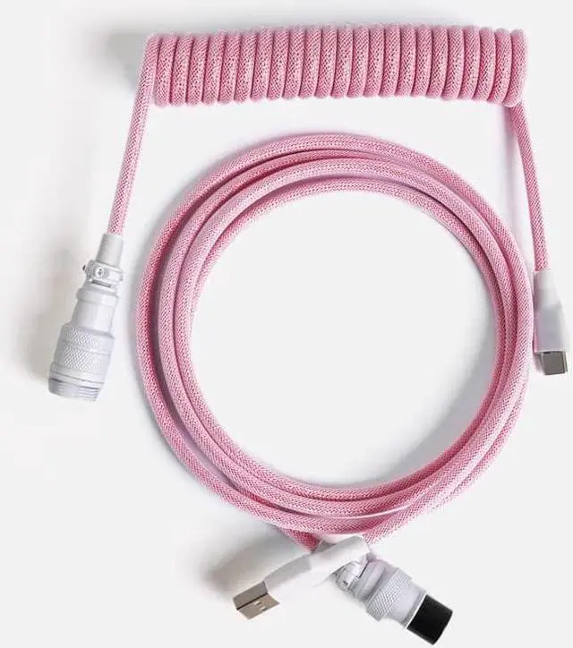 Main image of Azio Custom Mechanical Keyboard USB-C Cable, French Pink (ACD903)