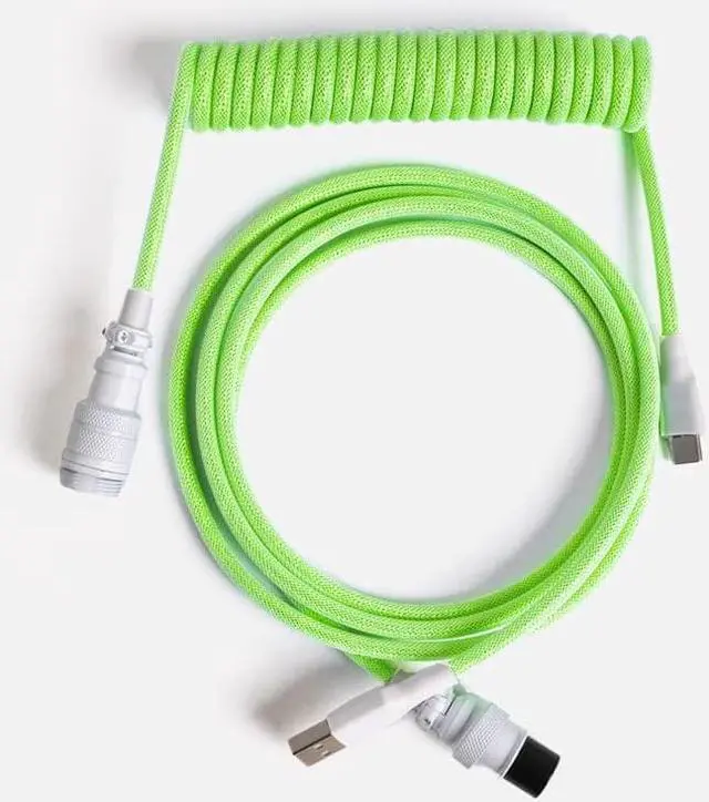 Main image of Azio Custom Mechanical Keyboard USB-C Cable, Neon Green (ACD904)