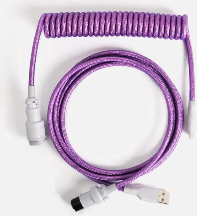 Main image of Azio Custom Mechanical Keyboard USB-C Cable, Electric Purple (ACD905)