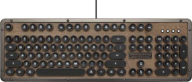 Azio Retro Classic USB (Elwood) - Wired Vintage Backlit Mechanical Keyboard  for PC, Walnut Wood (MK-RETRO-W-01-US) - Newegg.com