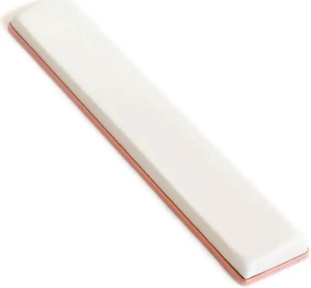 Alt view image 2 of 3 - Azio Palm Rest Retro Posh White Leather Copper Trim