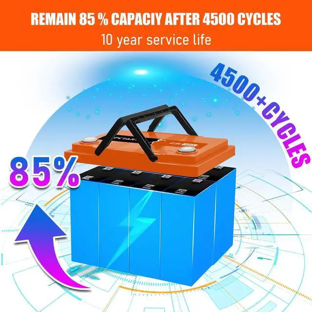 Alt view image 4 of 7 - PFCTART 12.8V 50Ah LiFePO4 Lithium Iron Battery Deep Cycle BMS For Solar RV Boat Fishing