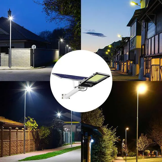 Alt view image 7 of 7 - PFCTART 1000W Solar Street Light 1800 LED Large Solar Flood Light Dusk to Dawn Road Lamp