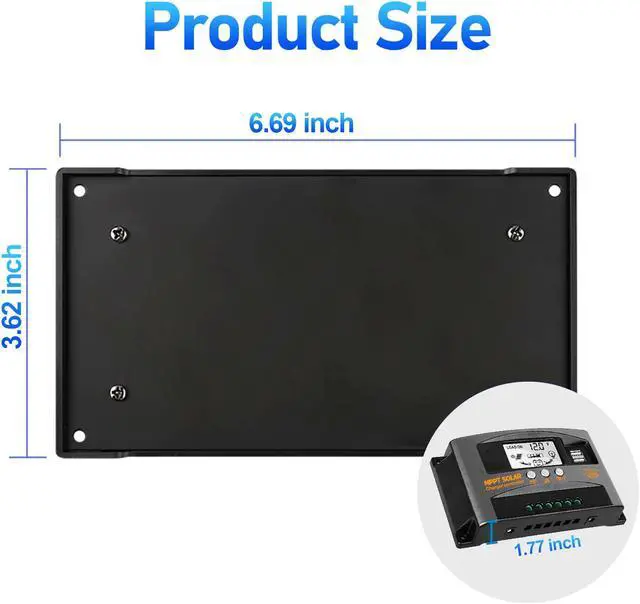 Alt view image 5 of 7 - 12/24V 60A MPPT Solar Charge Controller Panel Battery Regulator Dual USB