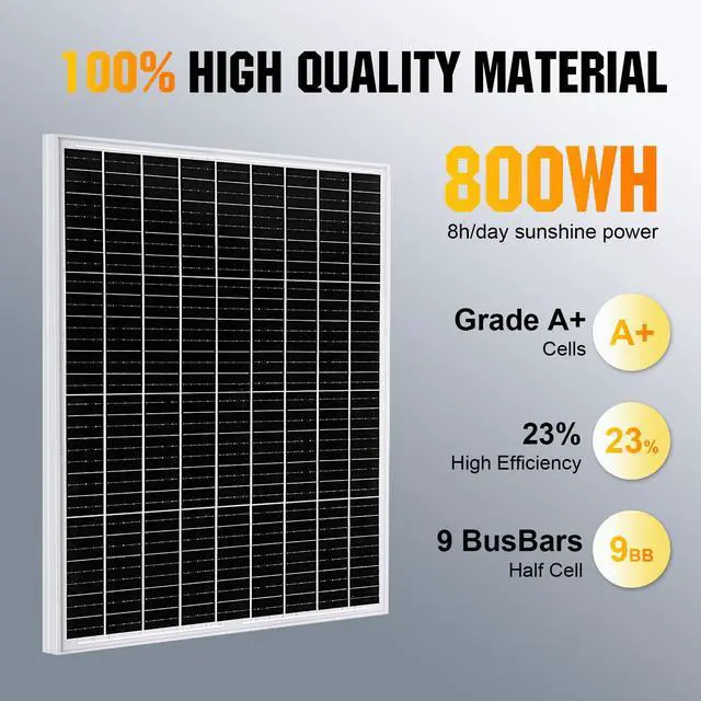 Alt view image 4 of 7 - 100W 12V Mono Solar Panel Solar Panels Battery Charger RV Camping Home Off Grid