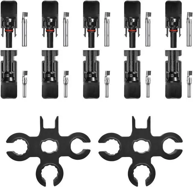 Main image of PFCTART 5 Pairs Male Female M/F Wire Cable Connector Tool Set Solar Panel 30A Waterproof