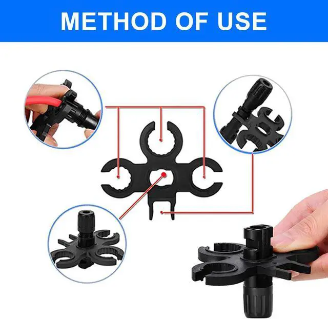 Alt view image 6 of 7 - PFCTART 5 Pairs Male Female M/F Wire Cable Connector Tool Set Solar Panel 30A Waterproof