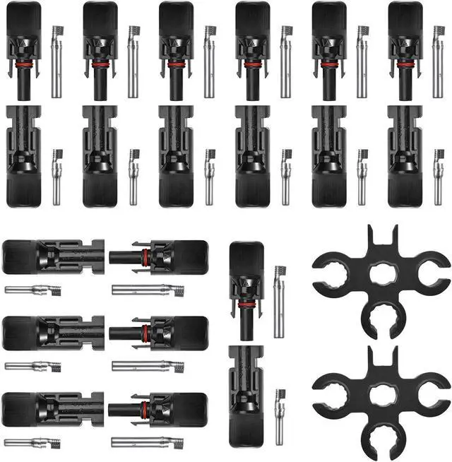 Main image of PFCTART 10 Pairs NEW Male Female M/F Wire Cable Connector Set Solar Panel 30A Waterproof