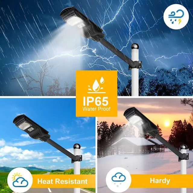 Alt view image 4 of 7 - 9900000LM Commercial LED Solar Street Light Motion Sensor Dusk-to-Dawn Road Lamp