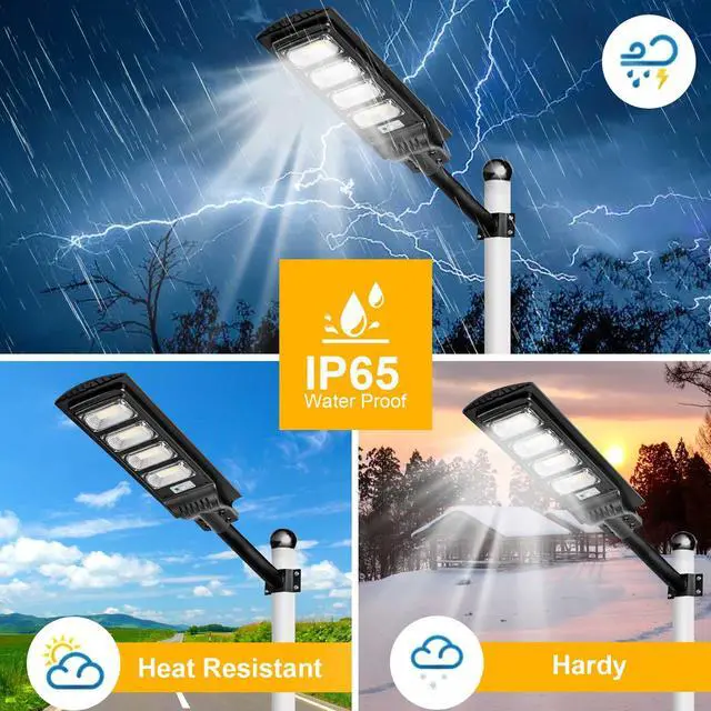 Alt view image 6 of 7 - Commercial Solar Street Flood Light LED Lamp Outdoor Area Dusk To Dawn Wall Lamp
