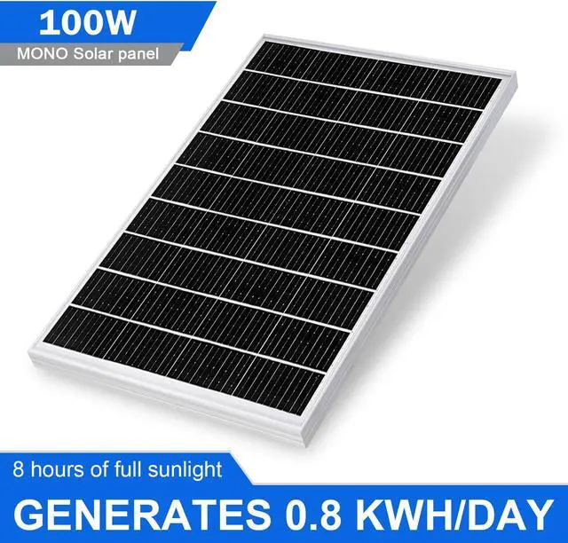 Alt view image 2 of 7 - 100W Watt Mono Solar Panel 12V Battery Charger Home Boat RV Off Grid