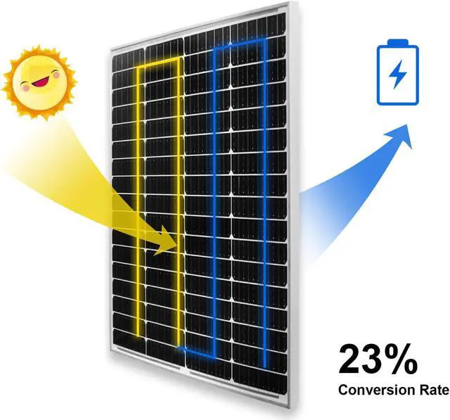 Alt view image 5 of 7 - 100W Watt Mono Solar Panel 12V Battery Charger Home Boat RV Off Grid