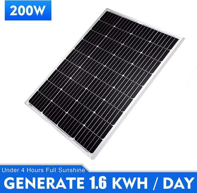 Alt view image 2 of 7 - 200W 12V Mono Solar Panels 200 Watt Solar Cells Power Home RV Trailer Marine