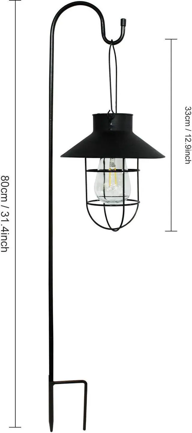 Alt view image 5 of 7 - Solar Lantern Hanging Solar Lights Outdoor Solar Powered Vintage Led Lanterns