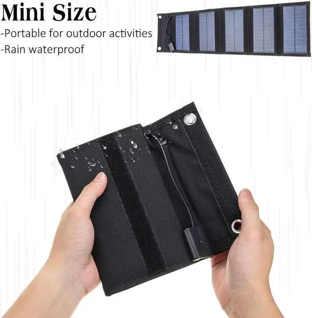 Alt view image 4 of 7 - 100Watt Solar Panel Folding PV Power Bank Outdoor Camp Hiking USB Phone Charger