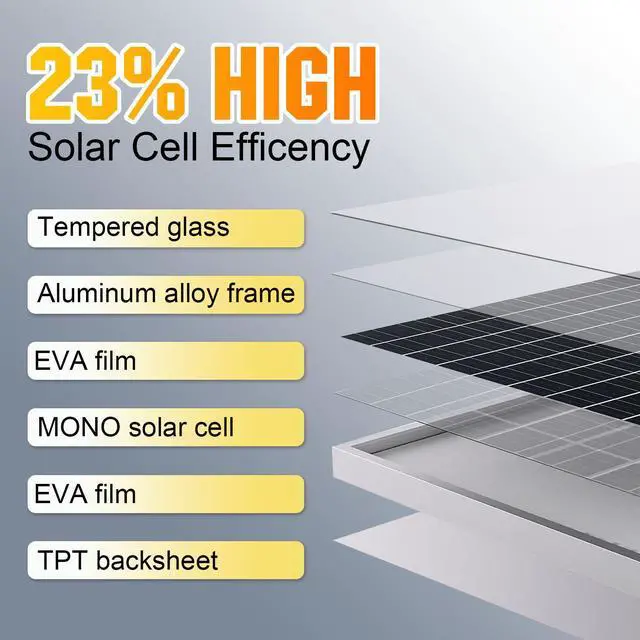 Alt view image 4 of 7 - 200W 12V Solar Panel Starter Kit Mono Solar Module w/30A Battery Charge Controller